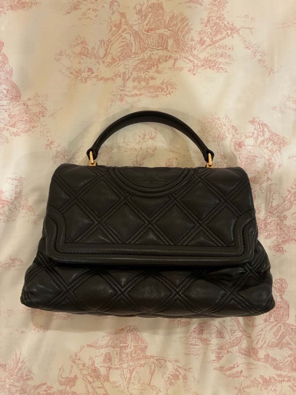Tory Burch Black Quilted Top-Handle Women’s Bag